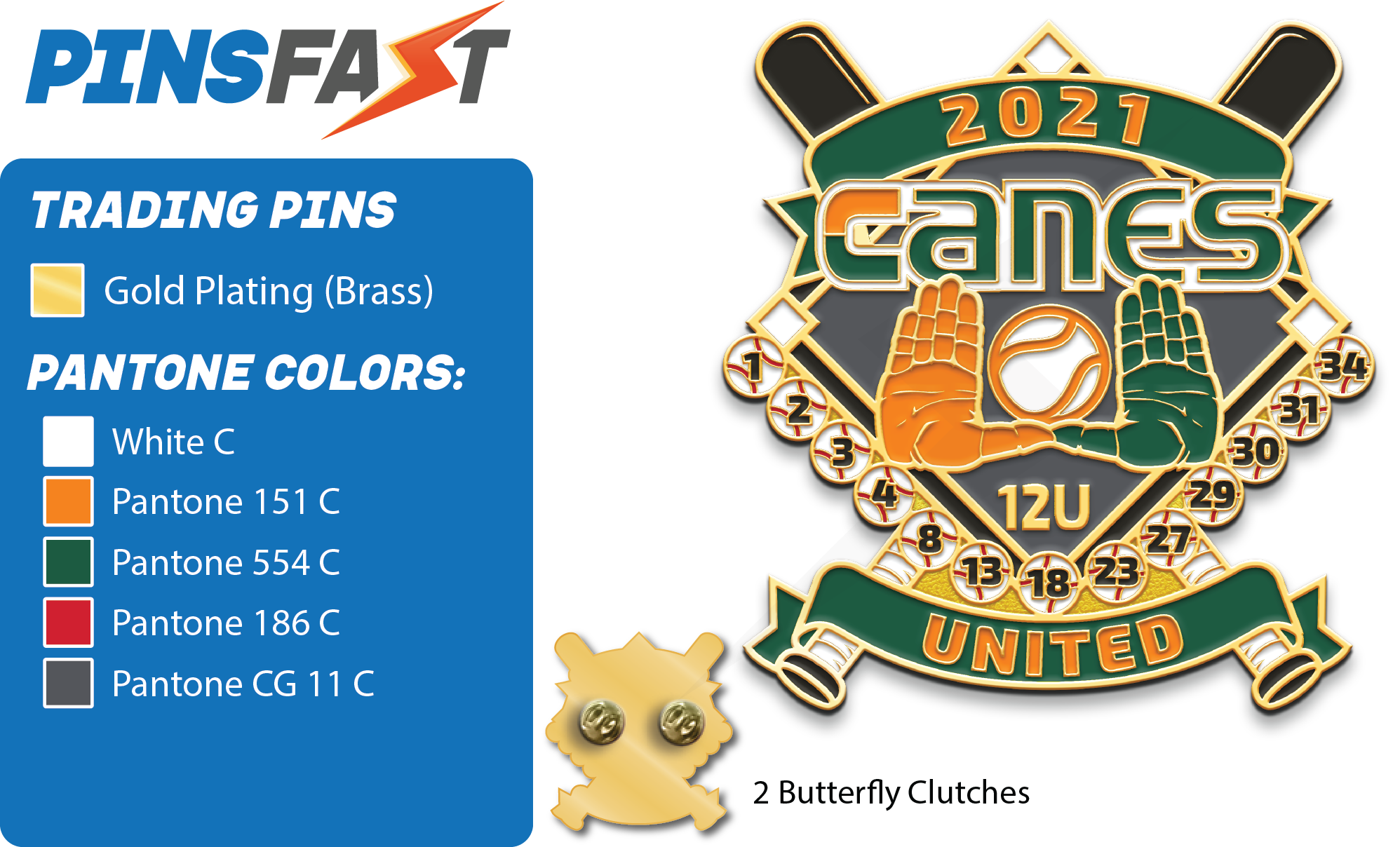 Canes United Trading Pins 2