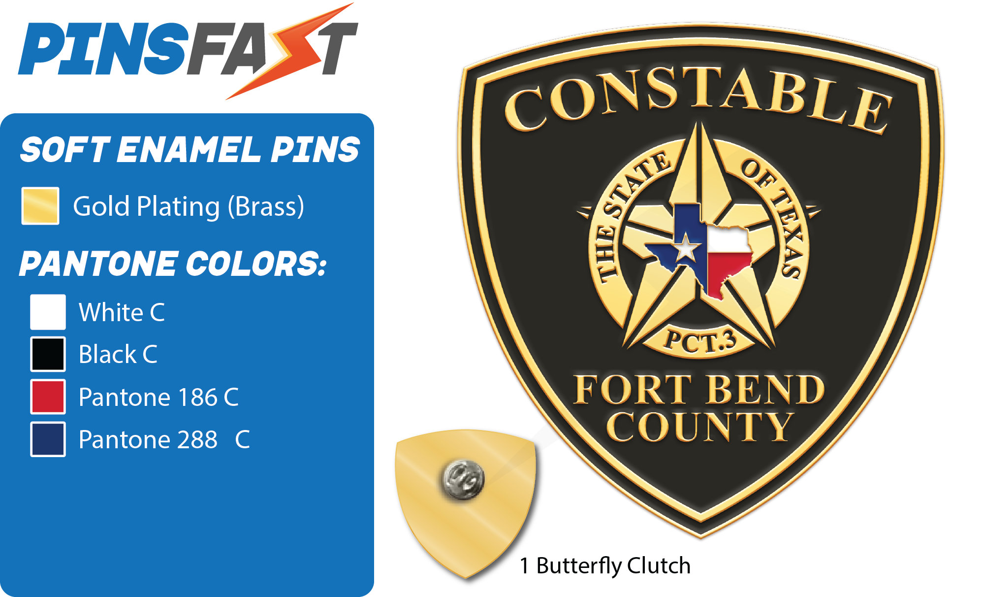 Constable Shield Pins