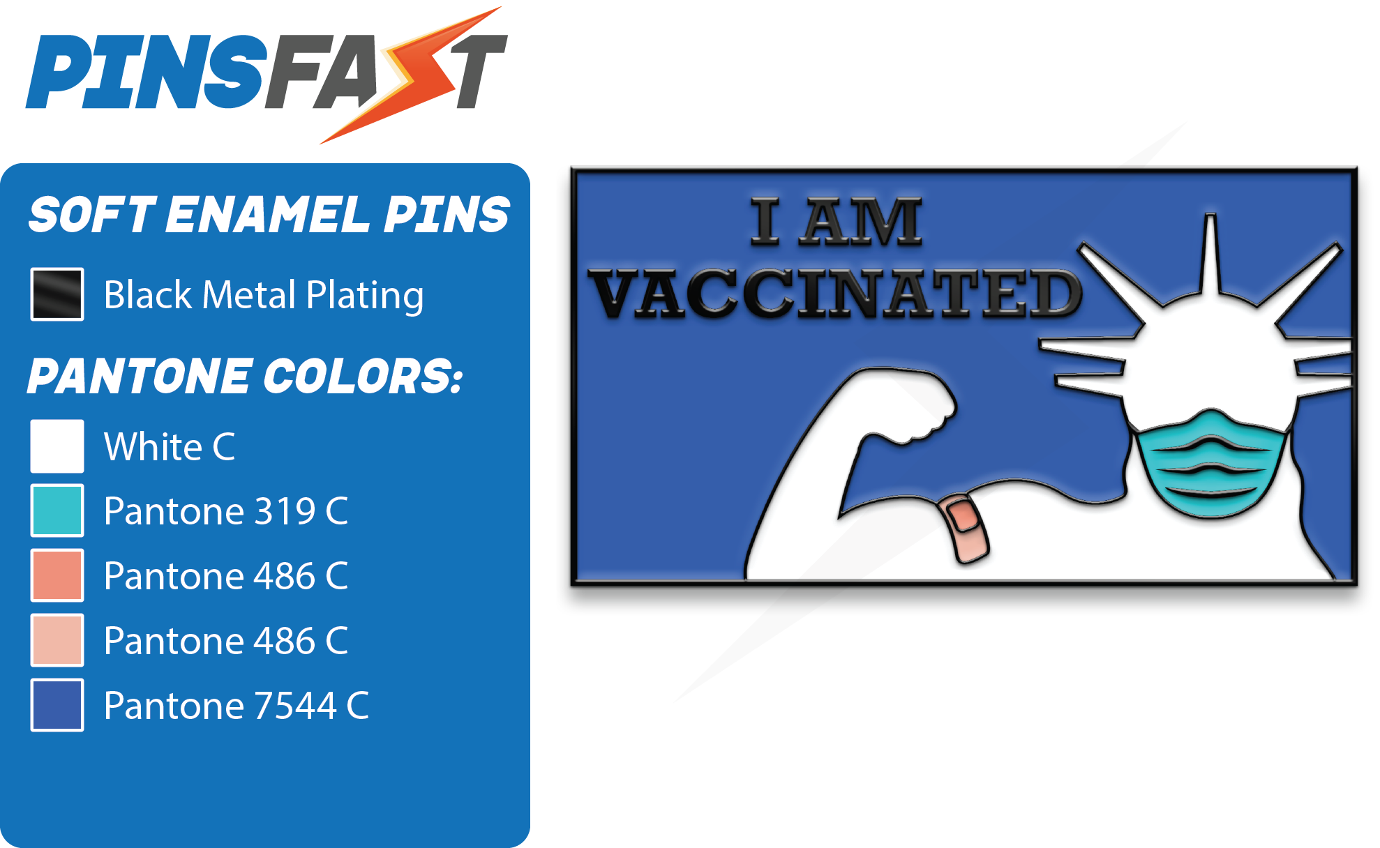 NYC Vaccinated Pins