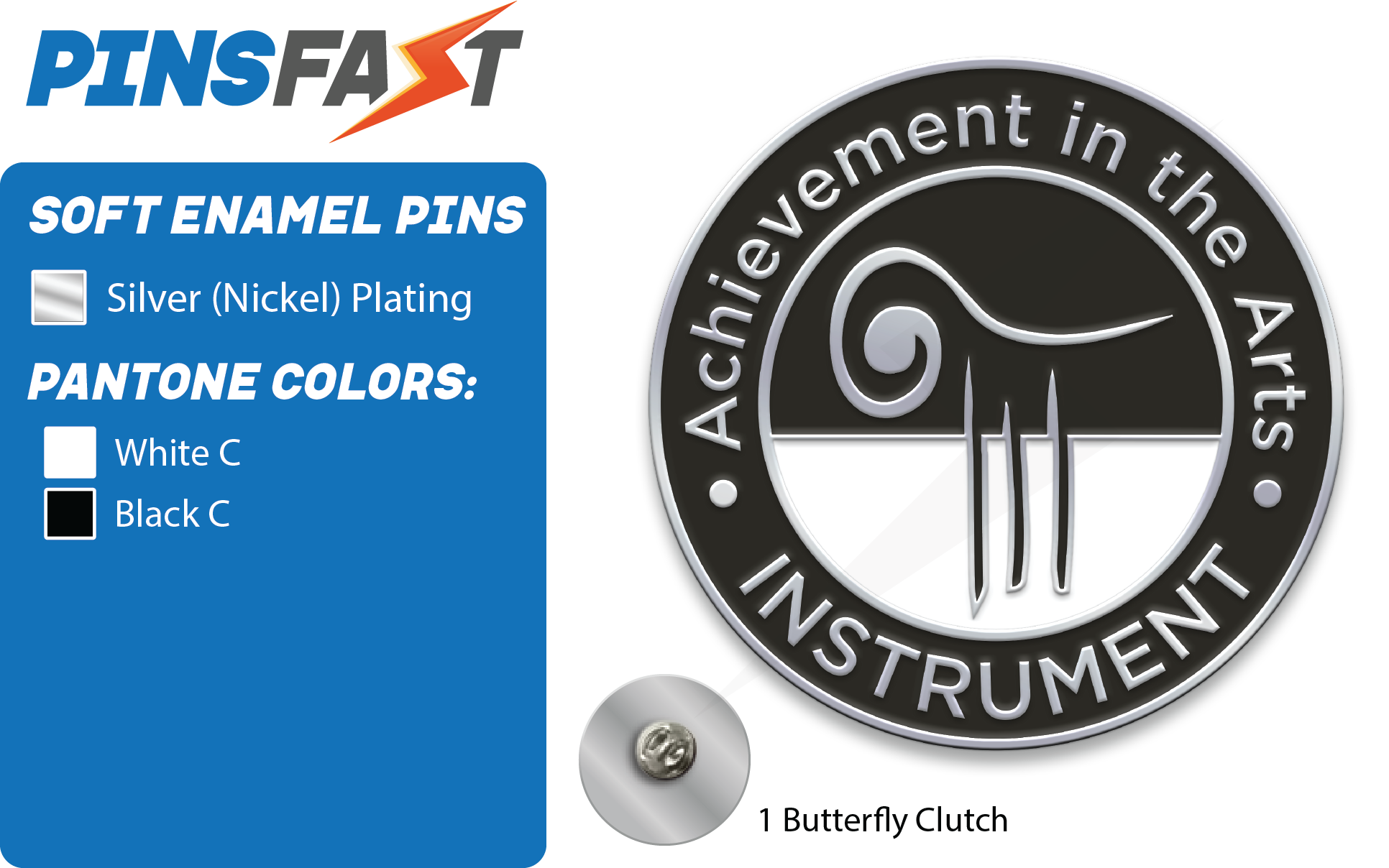 Achievement Arts INSTRUMENT Pins