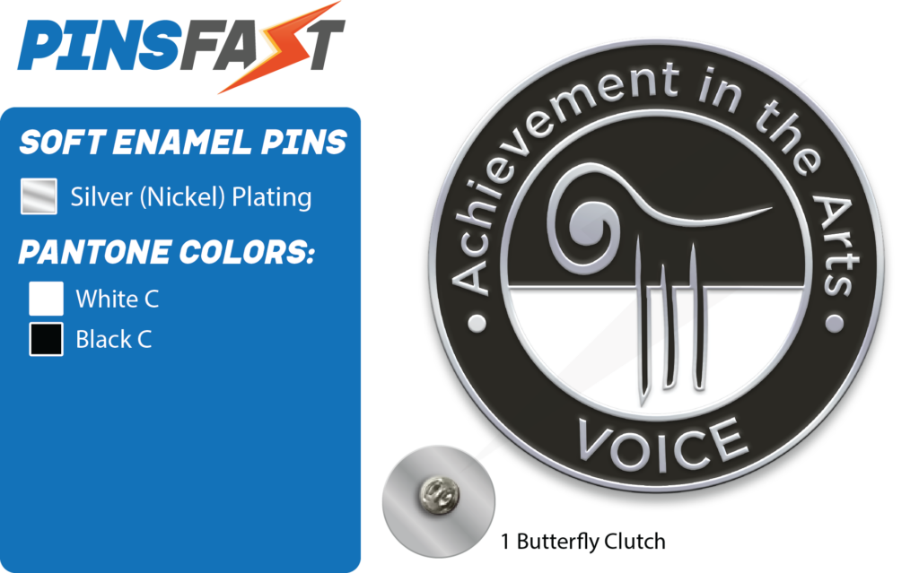 Achievement Arts Voice Pins