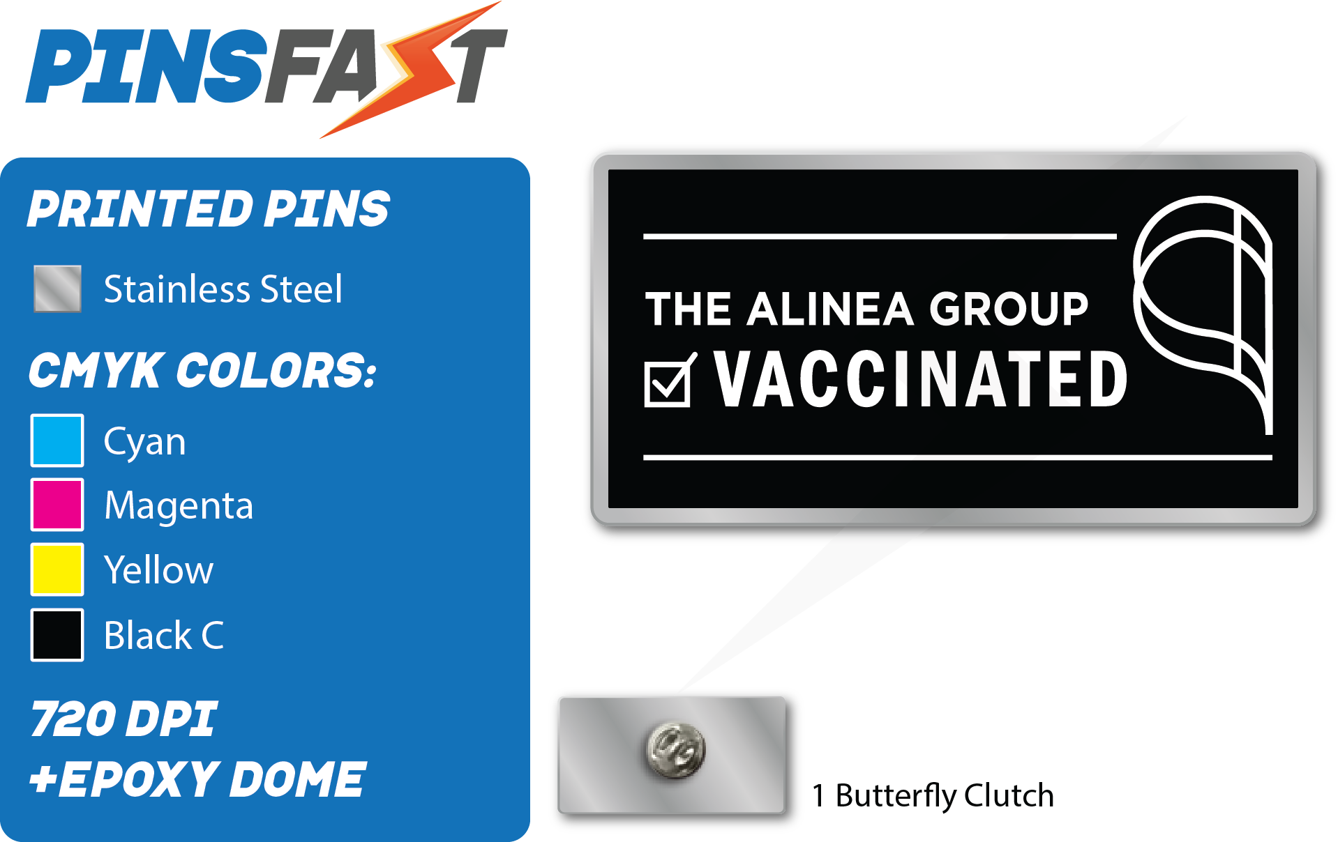 Alinea Group Vaccinated Pins