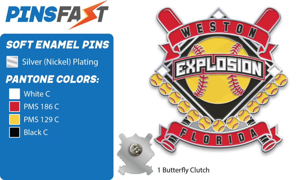 Explosion Softball Pins