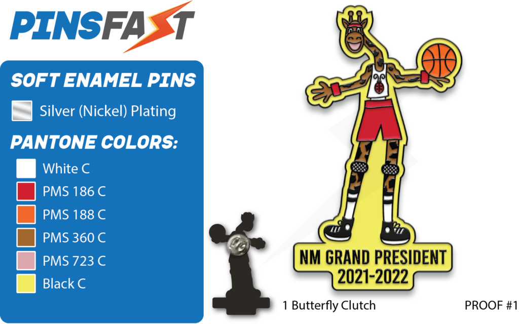 NM Grand President Basketball Pins