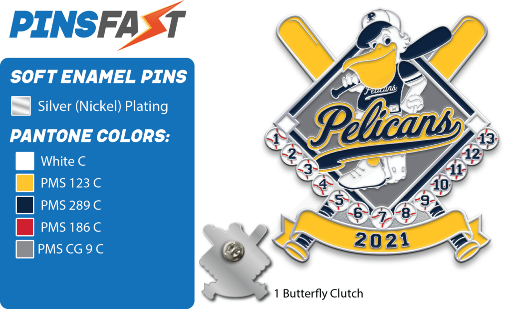Pelicans Baseball Trading pins FOR DELANEA