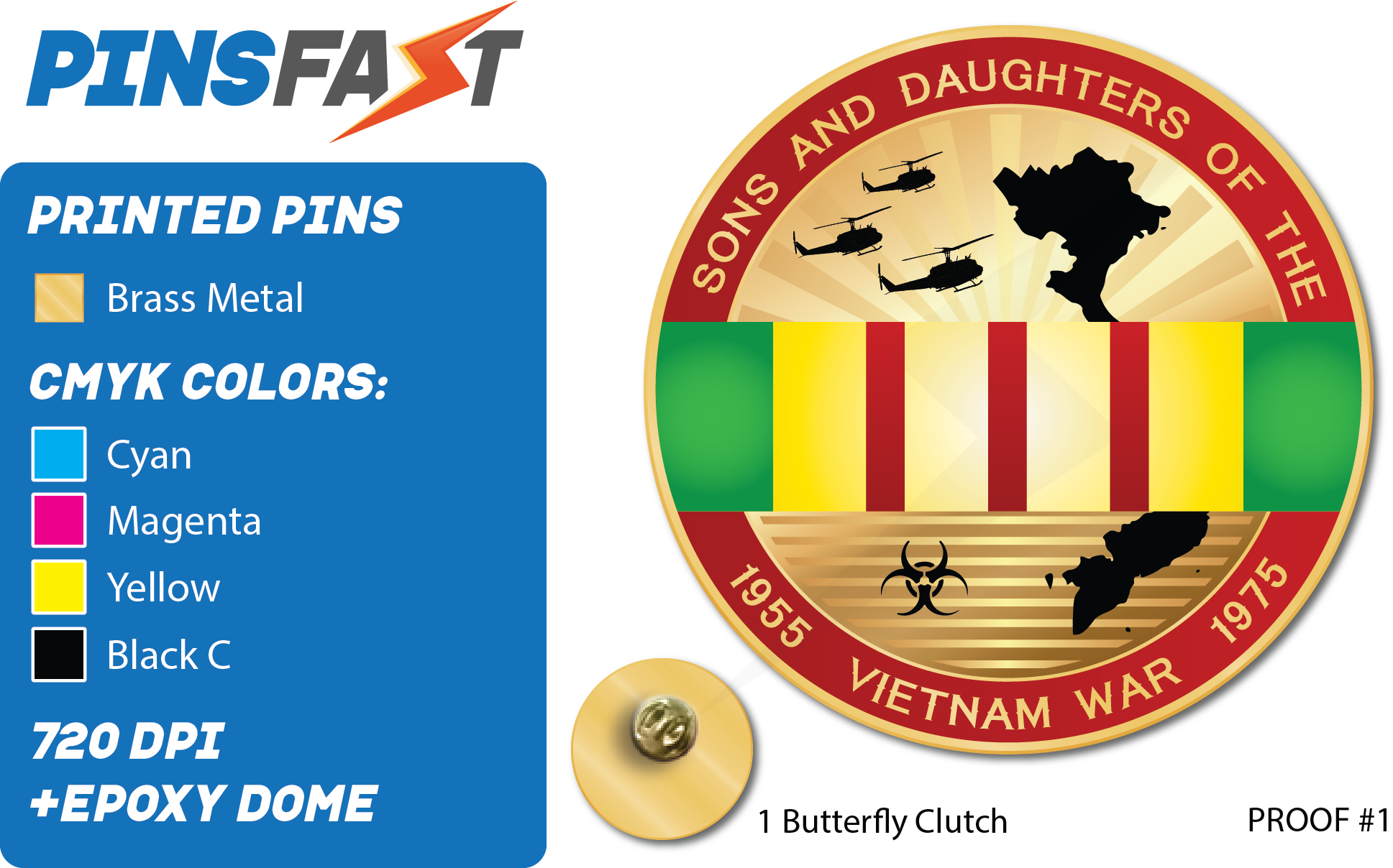 Sons and Daughters of the Vietnam War Lapel Pins