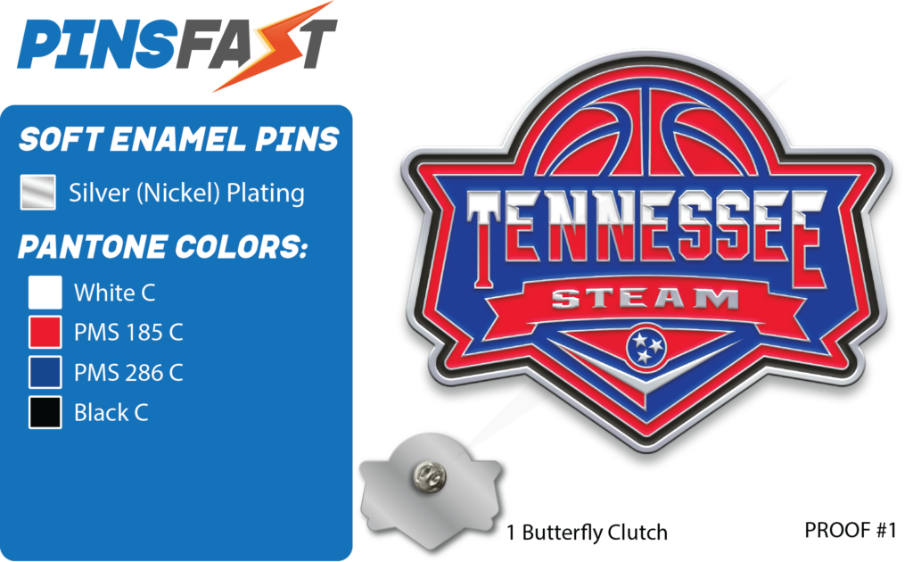 Tennessee Steam Basketball Pins
