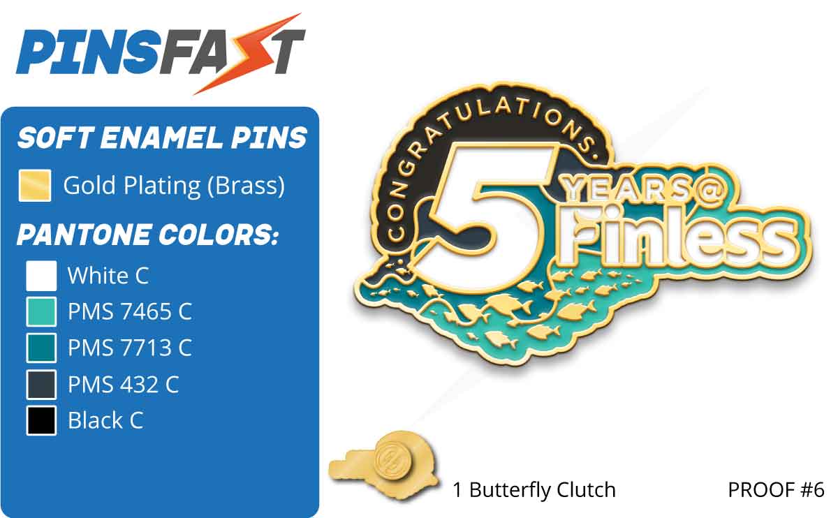 Finless Foods 5 years pins