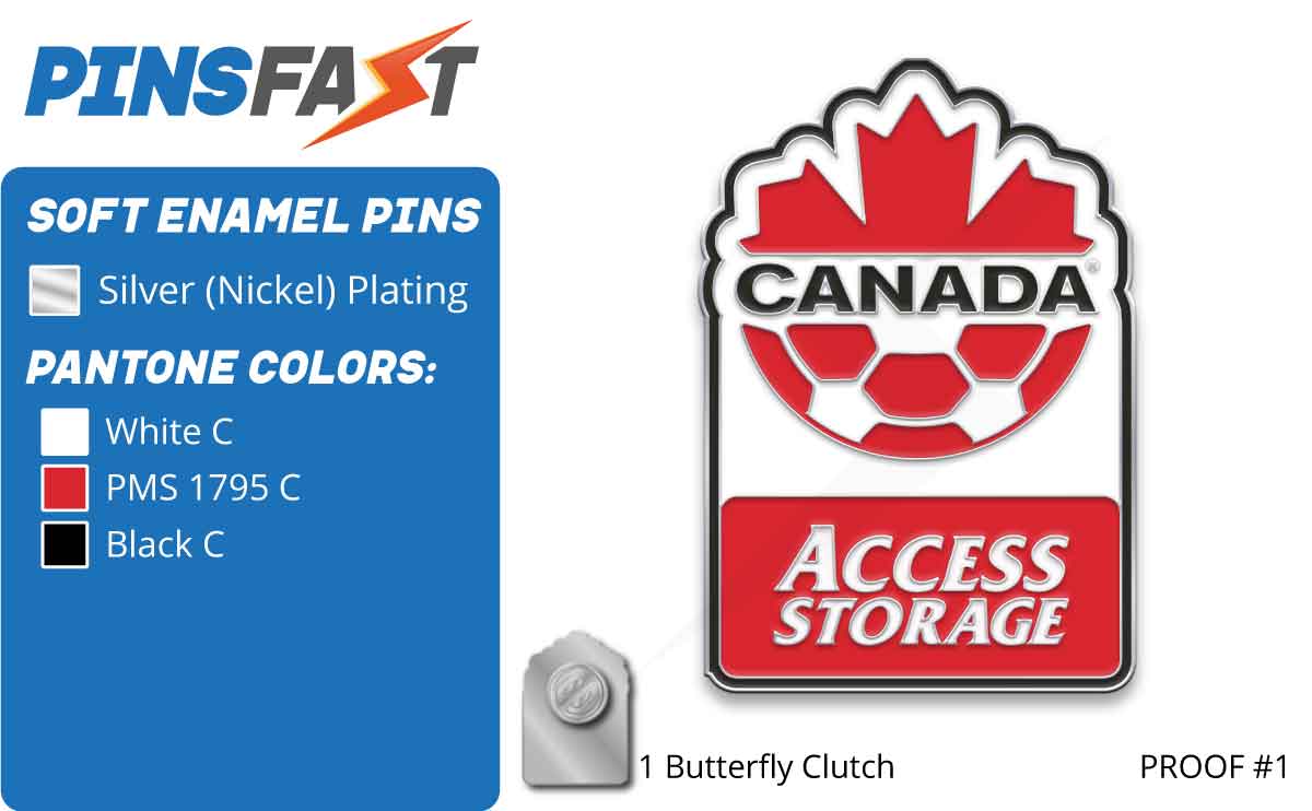 Access Storage Soccer Lapel Pins