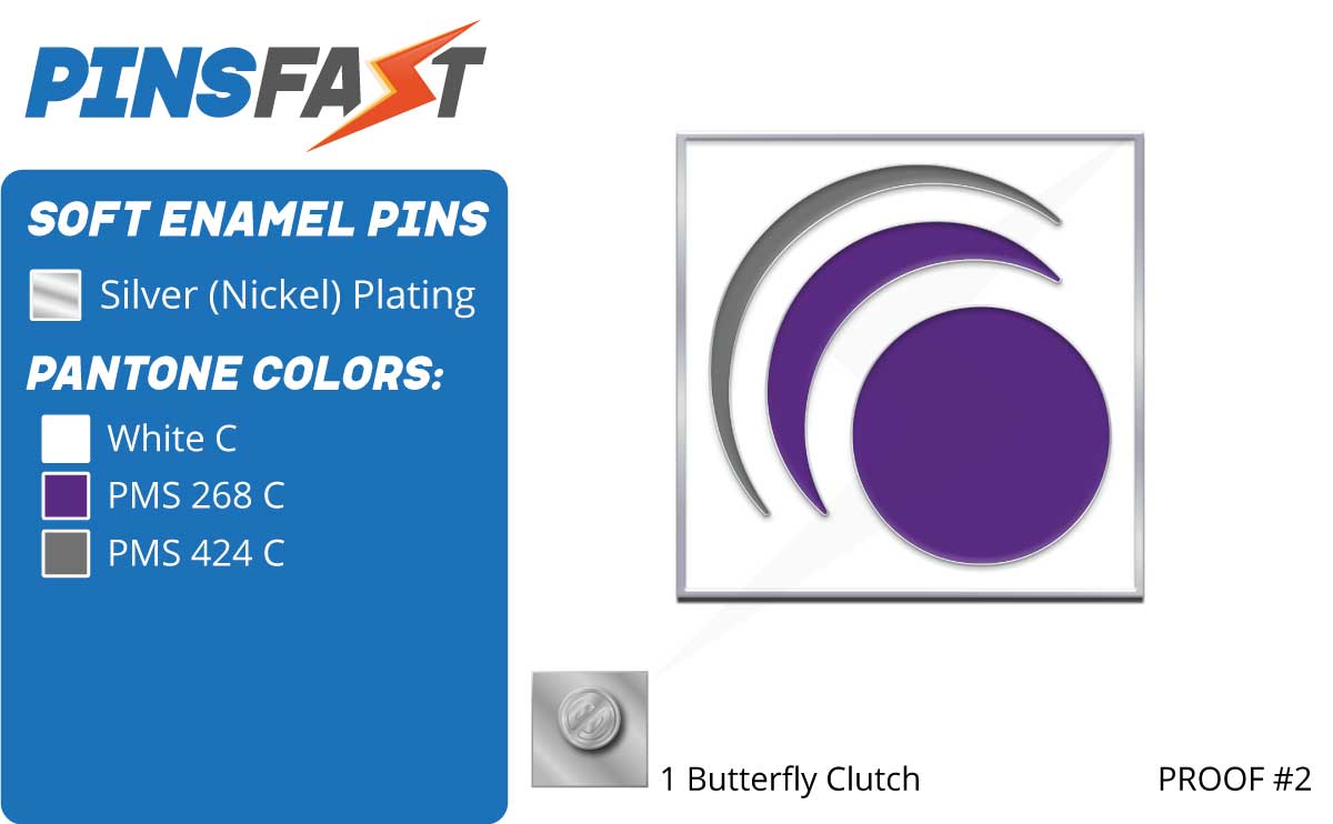 Purple Logo Lapel Pins 2