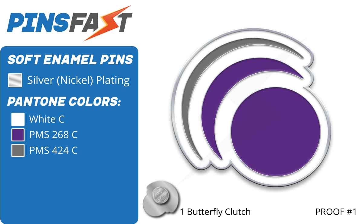 Purple Logo Lapel Pins