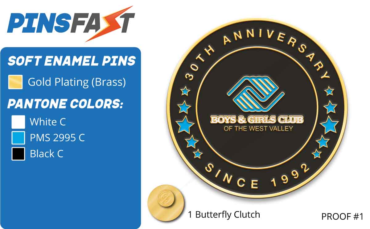 West Valley Boys and Girls Club Lapel Pins