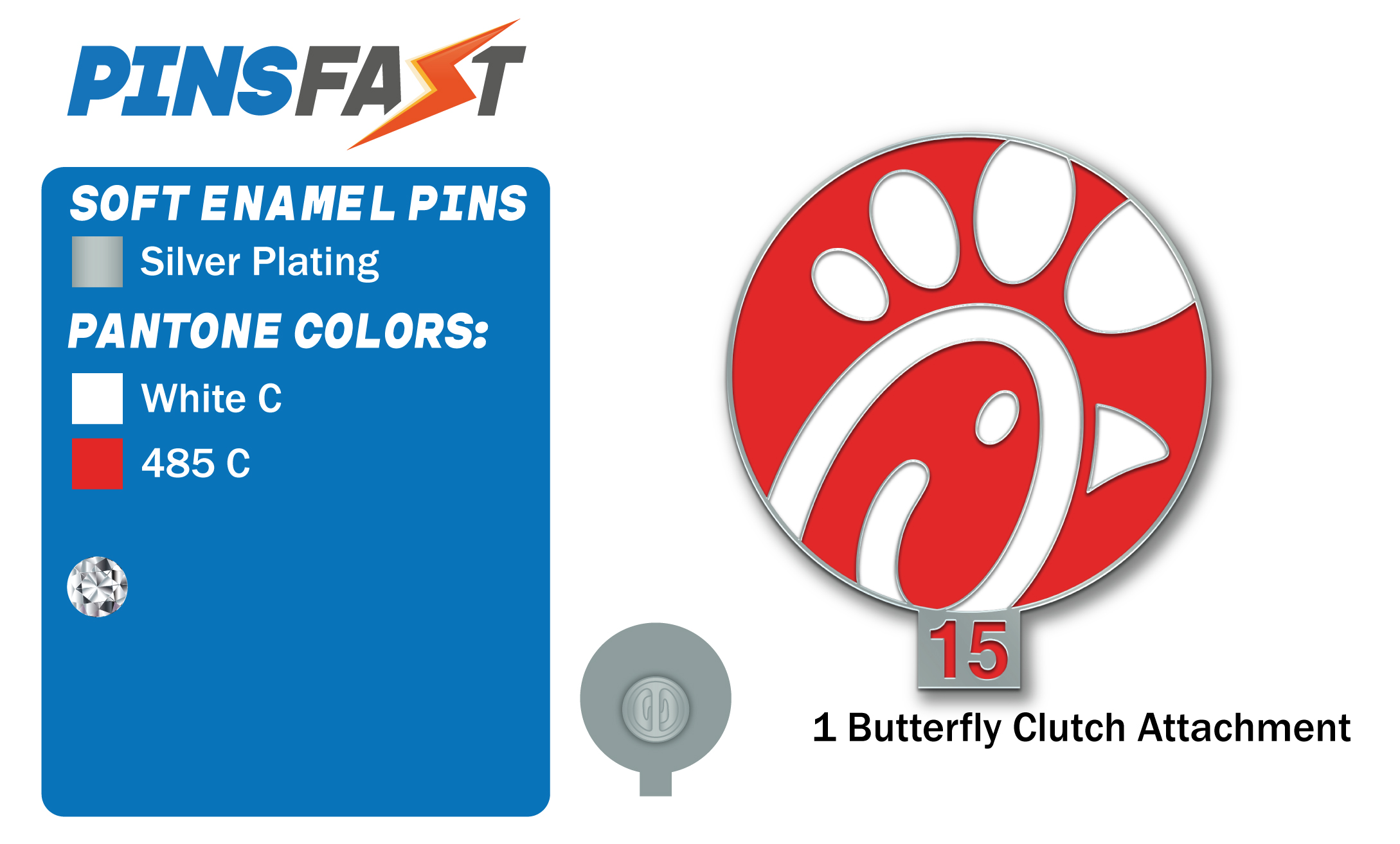 Soft Enamel Pins for Chick-Fil-A
