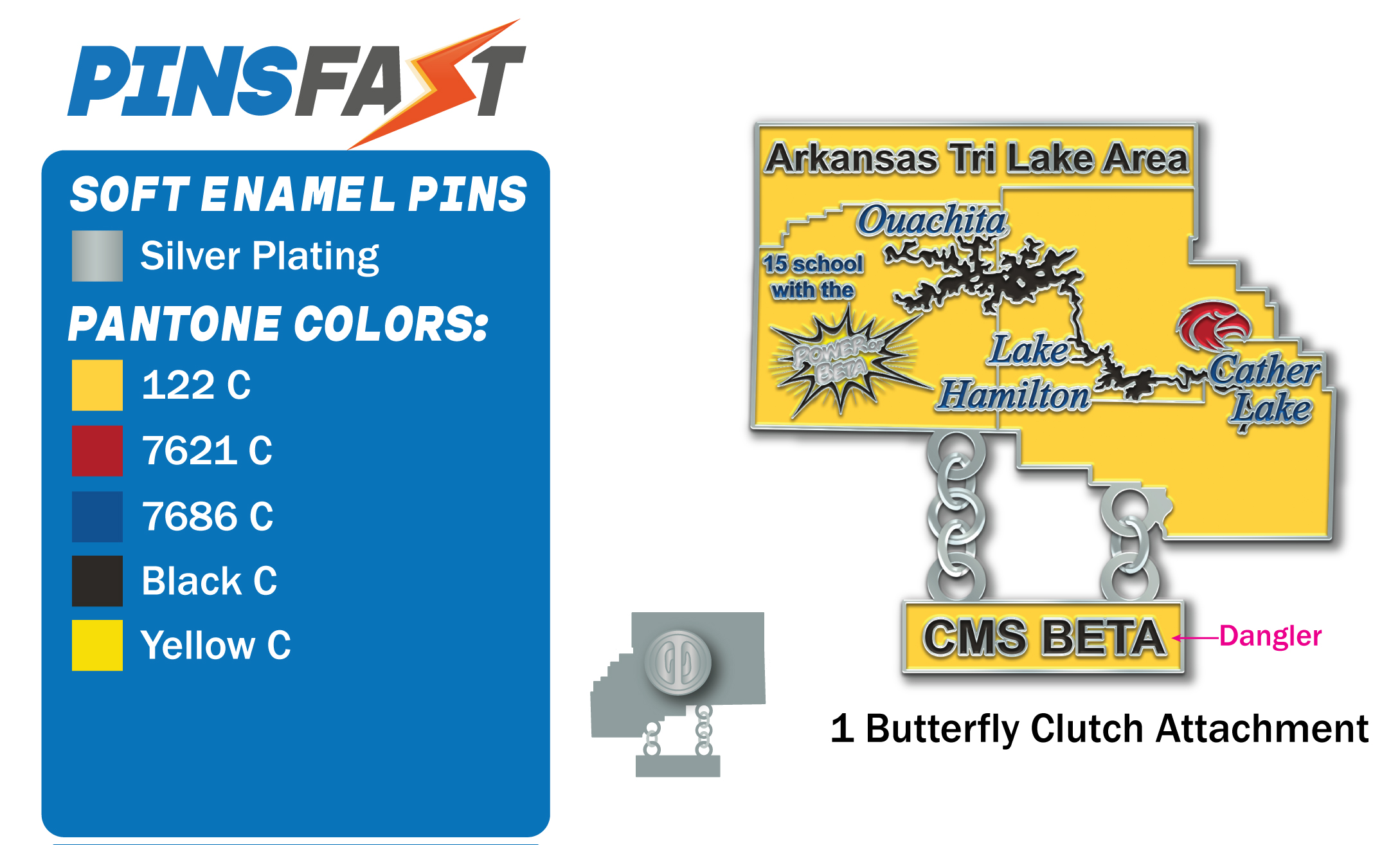 Arkansas Tri Lake Beta pins 2