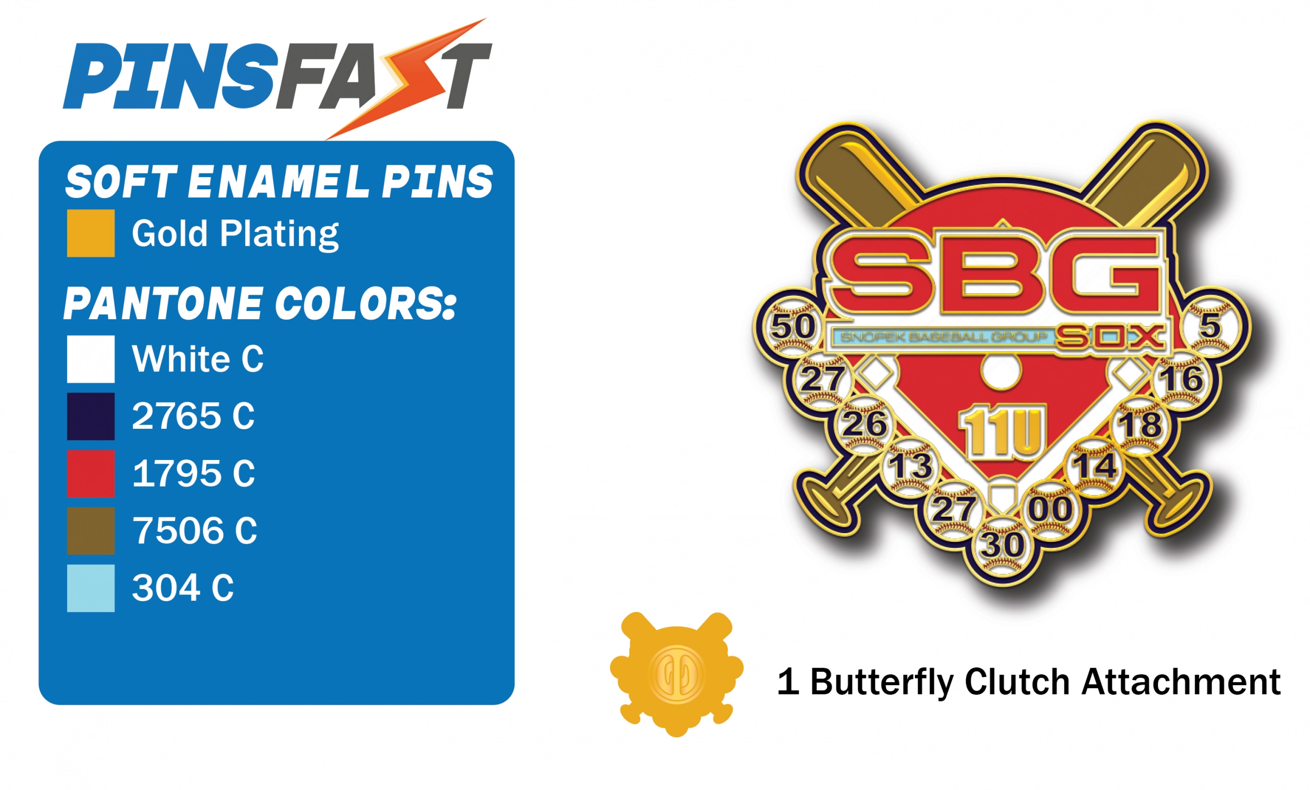 SGB Sox trading pins