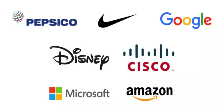 List of some of our clients: Amazon, Cisco, Google, Microsoft, Nike, Pepsico, Disney.