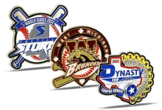 baseball and softball trading pins