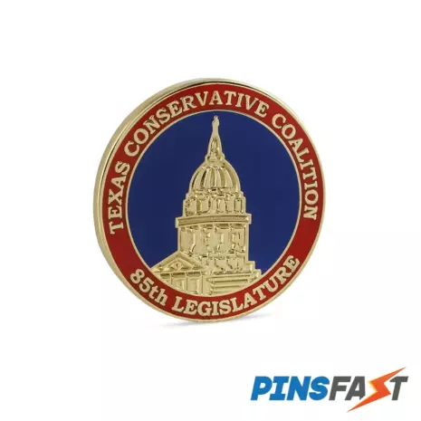 hard enamel lapel pins with gold plating for a political coalition
