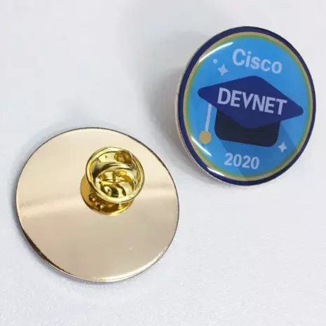 photo dome pins with gold plating