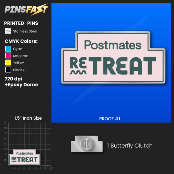 postmates retreat pins