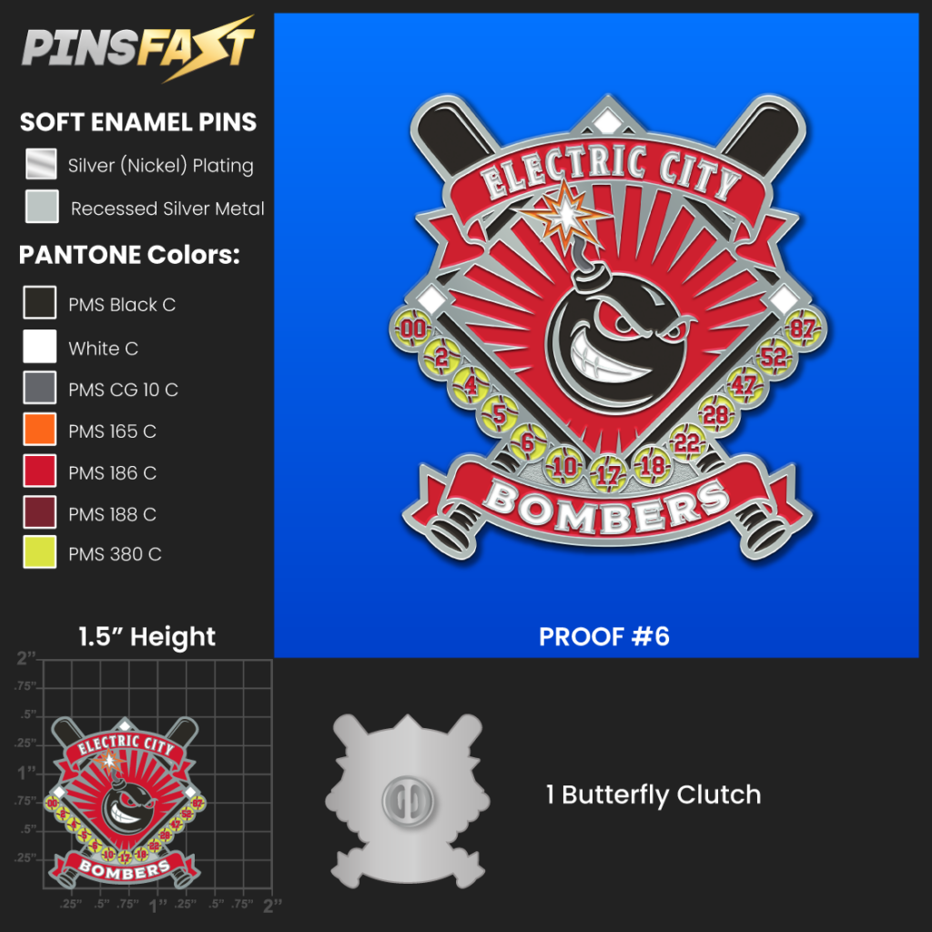 Electric City Bombers Trading Pins Proof 6 05/26/2023 Pins Fast