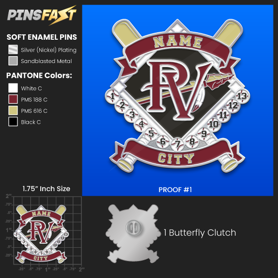 RV Baseball Trading Pins 06/08/2023 Pins Fast