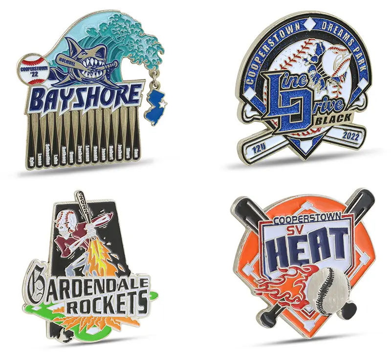 Examples of some trading pins that we've designed and manufactured.