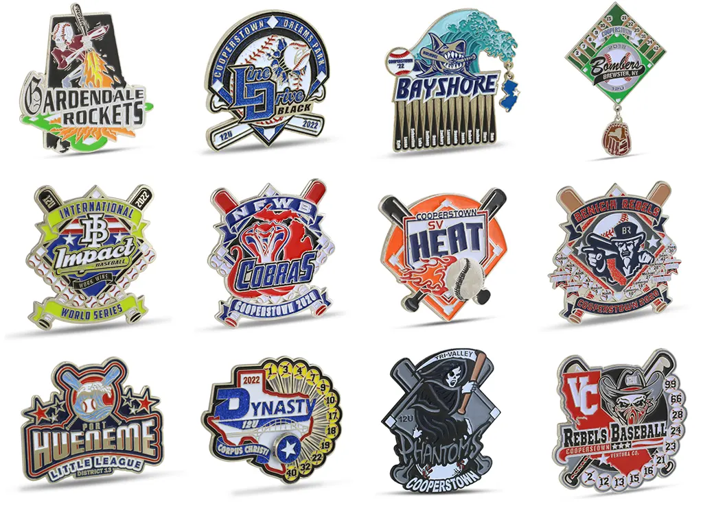 Examples of some trading pins that we've designed and manufactured.
