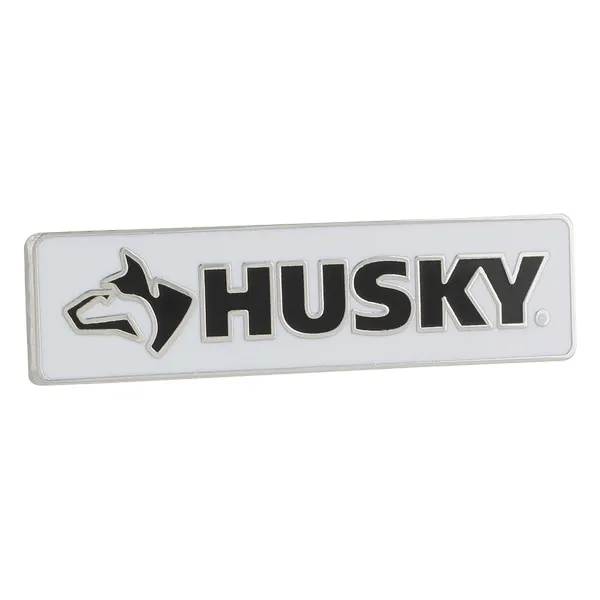 Picture of a Husky company logo hard enamel pin