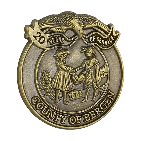 Example of a die struck employee recognition pin.