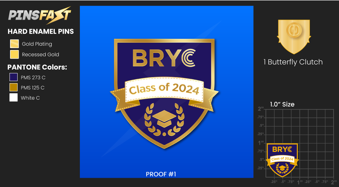 BRYC Class of 2024 Pin 04/10/2024 - Pins Fast