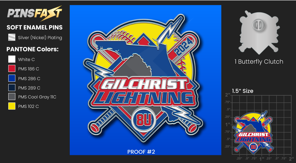 Gilchrist Lightning Trading Pin 2 07/06/2024 Pins Fast