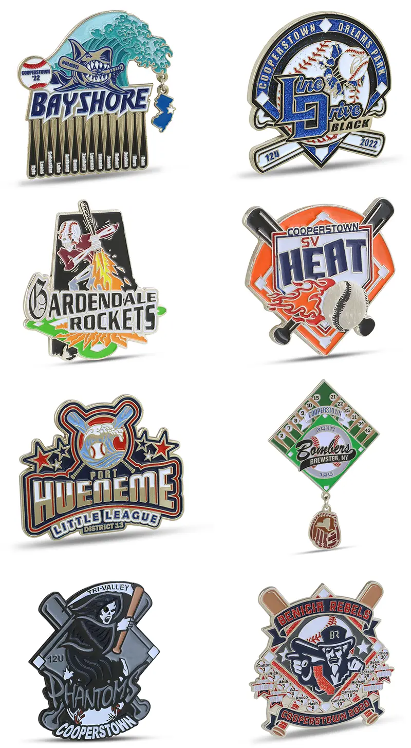 Sample trading pin designs