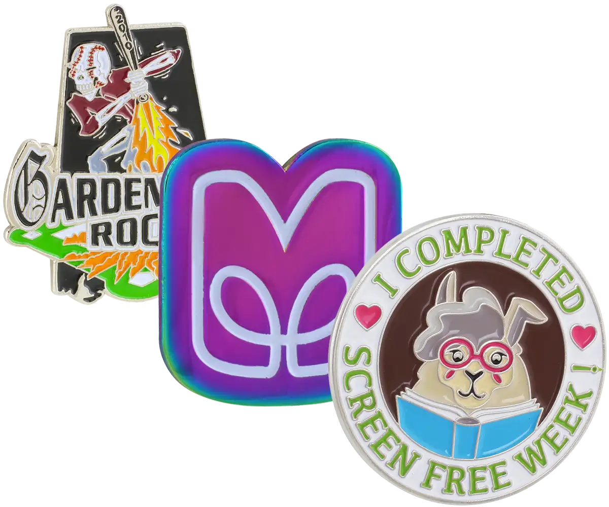 Examples of custom lapel pins that we've made. Examples of custom lapel pins that we've made.