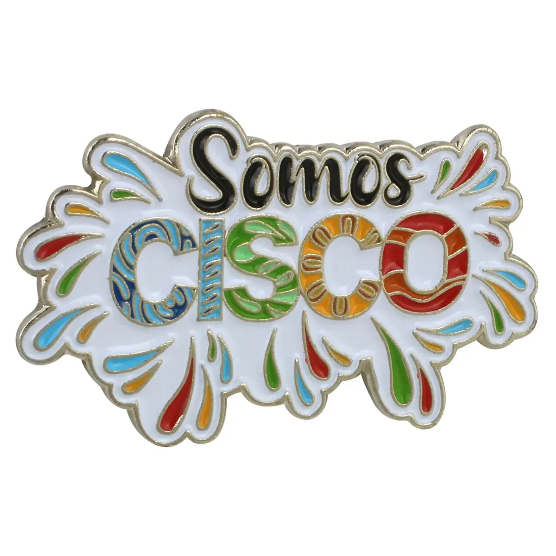 Custom lapel pin for Cisco. Soft enamel style.