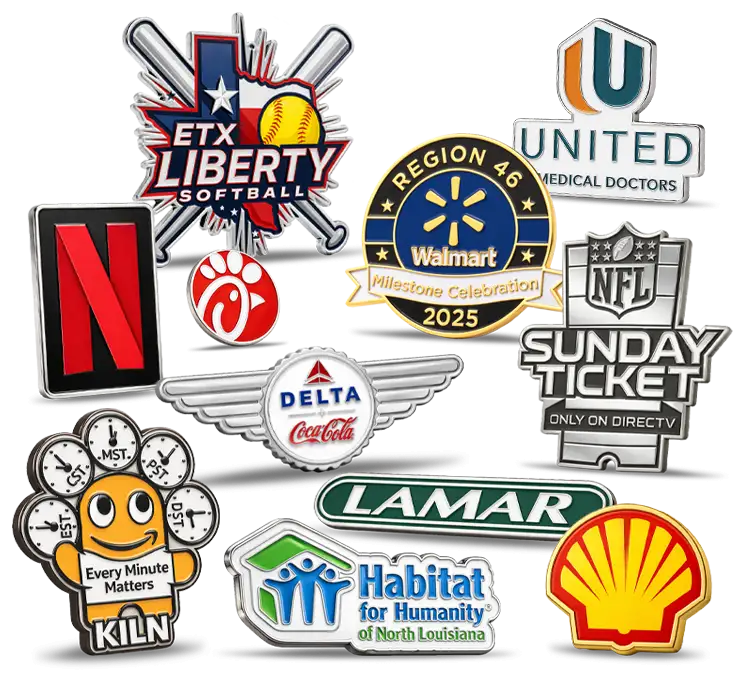 Recently designed lapel pins at PinFast.com